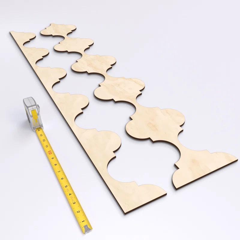 Ekena Millwork Marrakesh Adjustable Wood Decorative Slat Wall Panel Kit