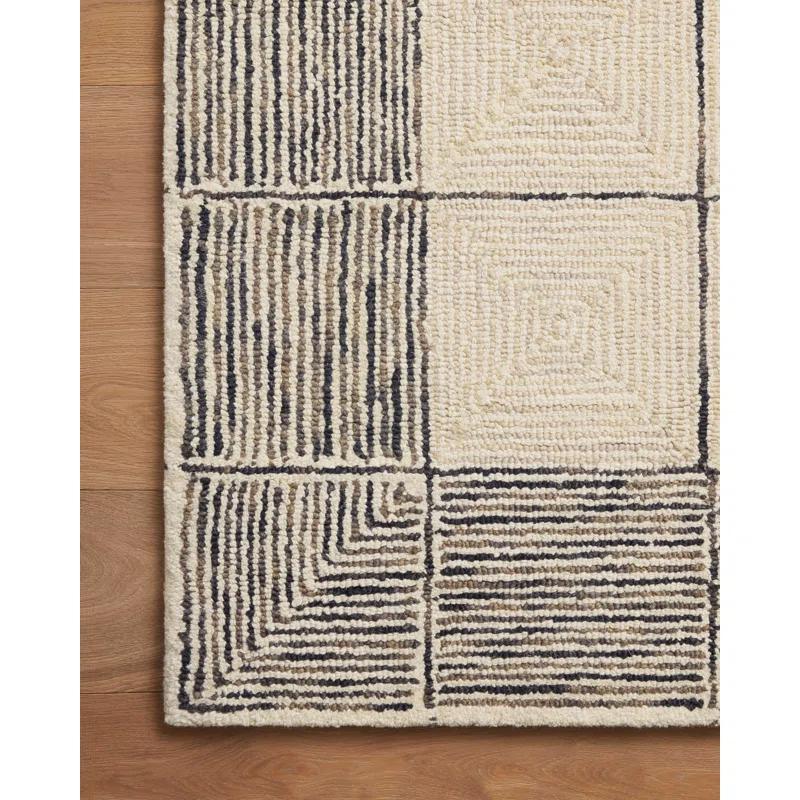 Chris Loves Julia x Loloi Francis Collection FRA-02 Cream / Black, Contemporary  Area Rug