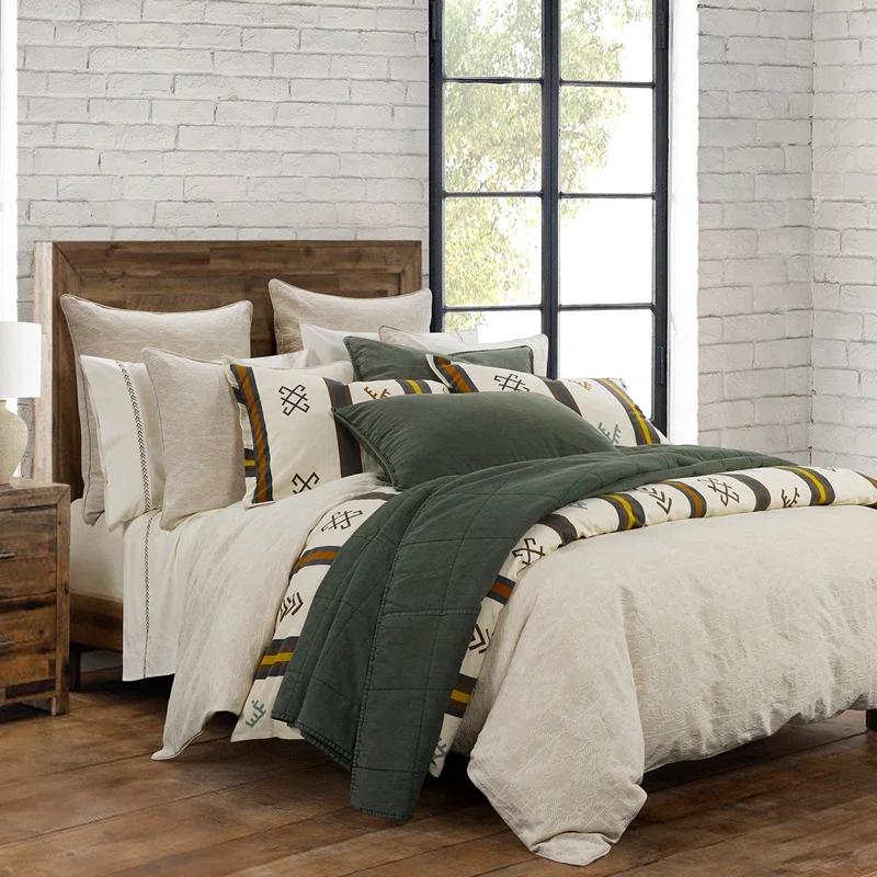 HiEnd Accents Toluca Canvas Canvas Geometric Southwestern Style Comforter Set