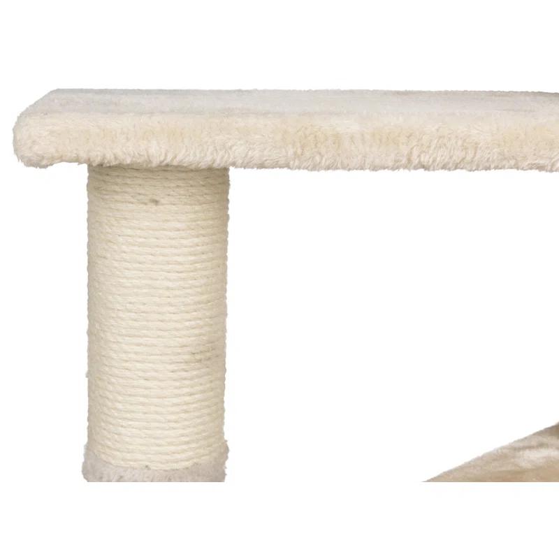 TRIXIE Tulia Senior 40.2" Cat Tower, 4-Level Cat Tree, Sisal Scratching Posts, Plush Platforms, Top Platform Bed
