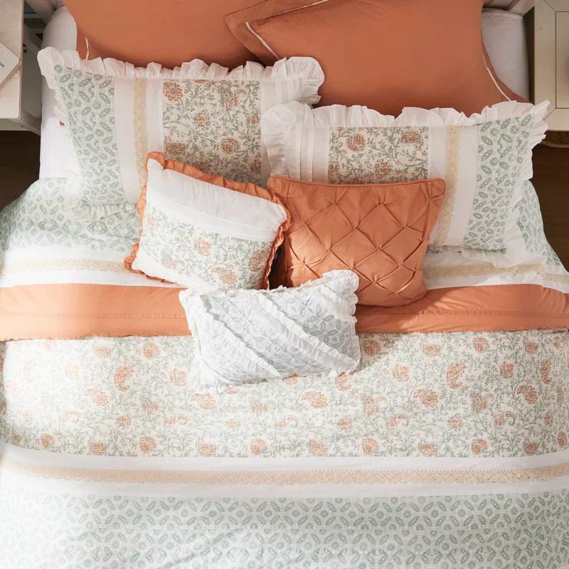 Madison Park Dawn 9 Piece Cotton Percale Comforter Set