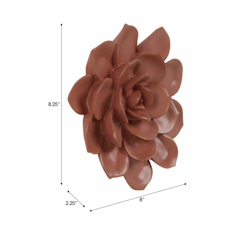 House of Hampton® Ec, Pink Wall Flower 8.25"H