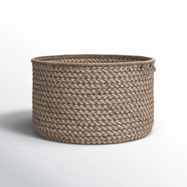 Kelly Clarkson Home Natural Wool Houndstooth Storage Basket