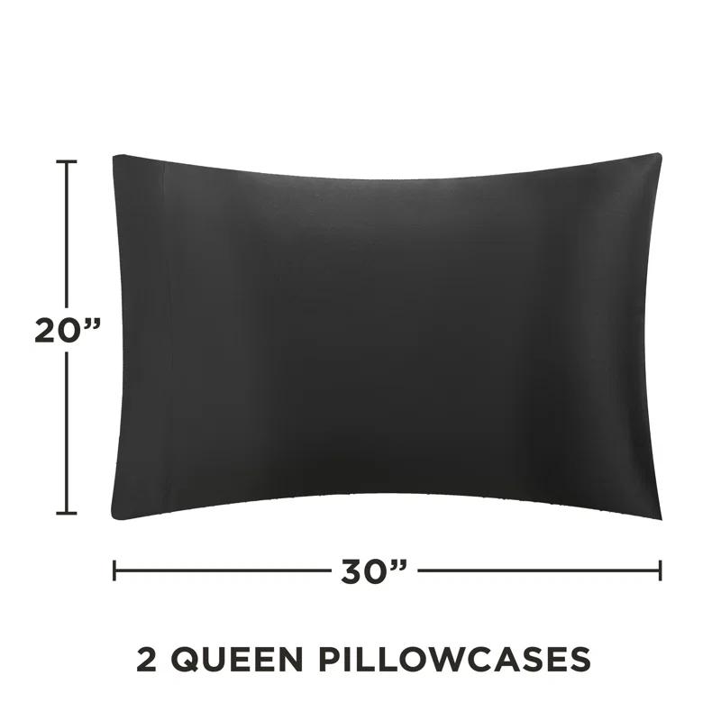 Juicy Couture Juicy Couture Silky Satin Pillows Case Sets with Envelope Closure (Set of 2)