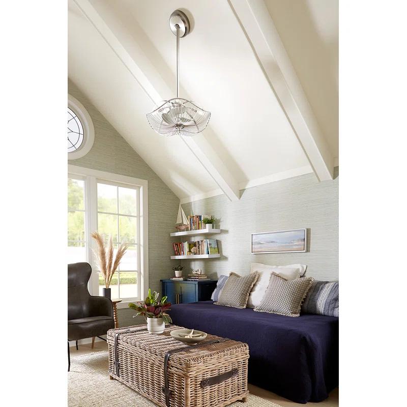 House of Hampton® 22" Akoni 3 - Blade Ceiling Fan with Light Kit Included