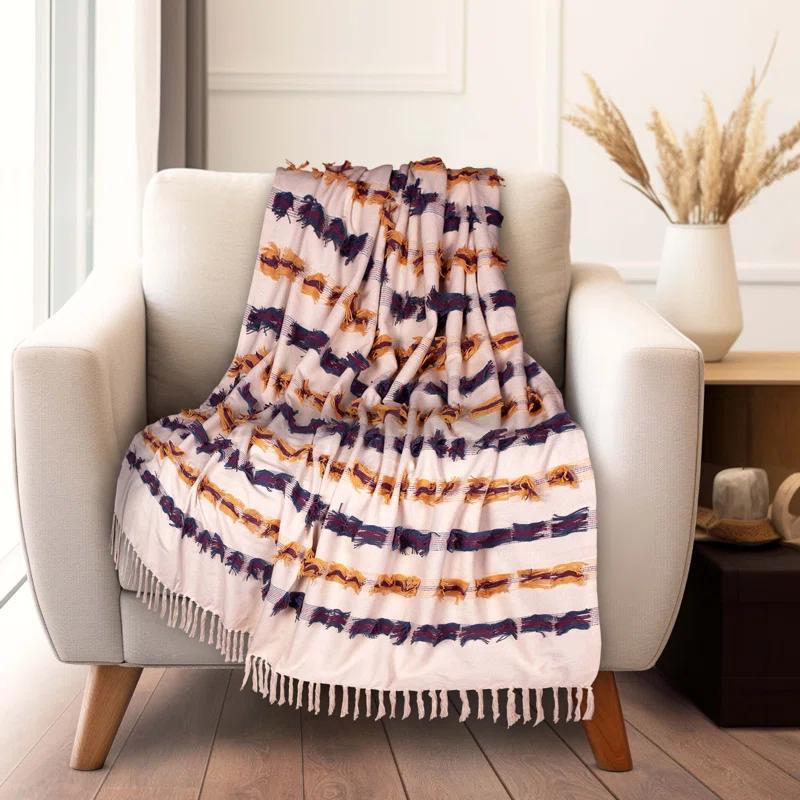 Parkland Collection Best Handloomed Multi Cotton Slub Throw (50” x 60”) from Parkland Collection | Wayfair