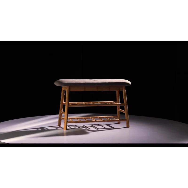 MoNiBloom 6 Tiers Rayon from Bamboo Storage Bookcase Free Standing With Clear Acrylic Door Display