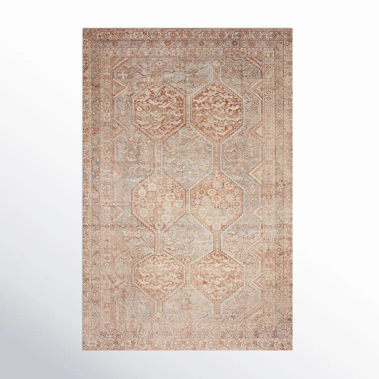 Jules Rug by Chris Loves Julia x Loloi - Tangerine and Mist / 5' x 7'6"