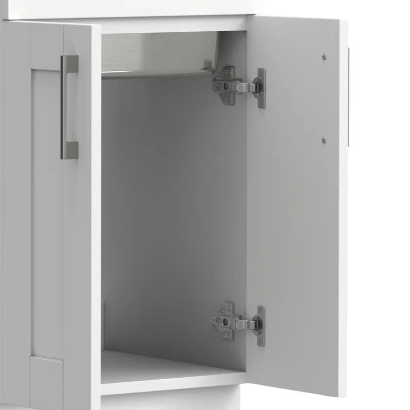 Modern Wide Shaker All-In-One 20-inch Laundry Utility Sink and Cabinet