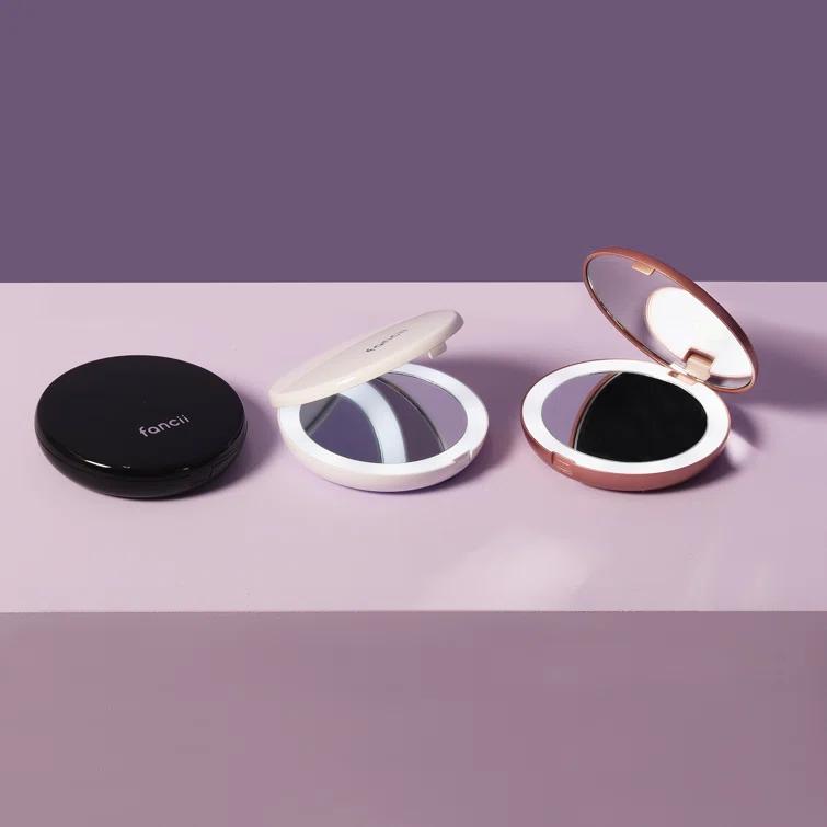 Fancii Modern Lighted Magnifying Compact Mirror