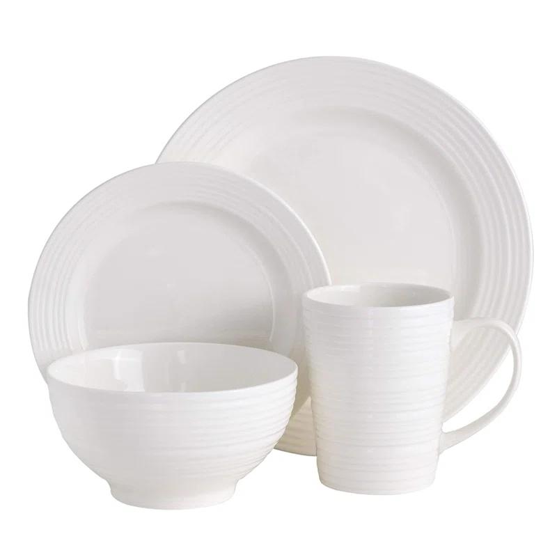 Gibson Amelia Court 16 Piece Dinnerware Set, Service for 4