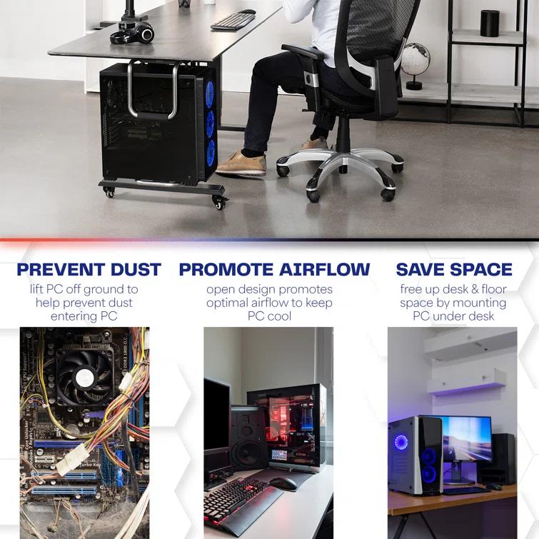 Vivo Heavy Duty Under Desk PC Mount