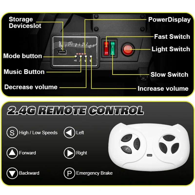 Ancheer 24V 7AH Real 2 Seater Ride On Toys For Big Kids W/ 20" Large Seat, Ride On UTV W/Remote Control, Bluetooth, 2X200W Powerful Motors, MP3, Lights, 4.5 Mph Max Speed, Power Car Wheels