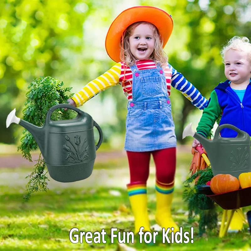 PMU 2 Gallon Watering Can - Plastic Water Can with Detachable Sprinkler Head Pkg/1