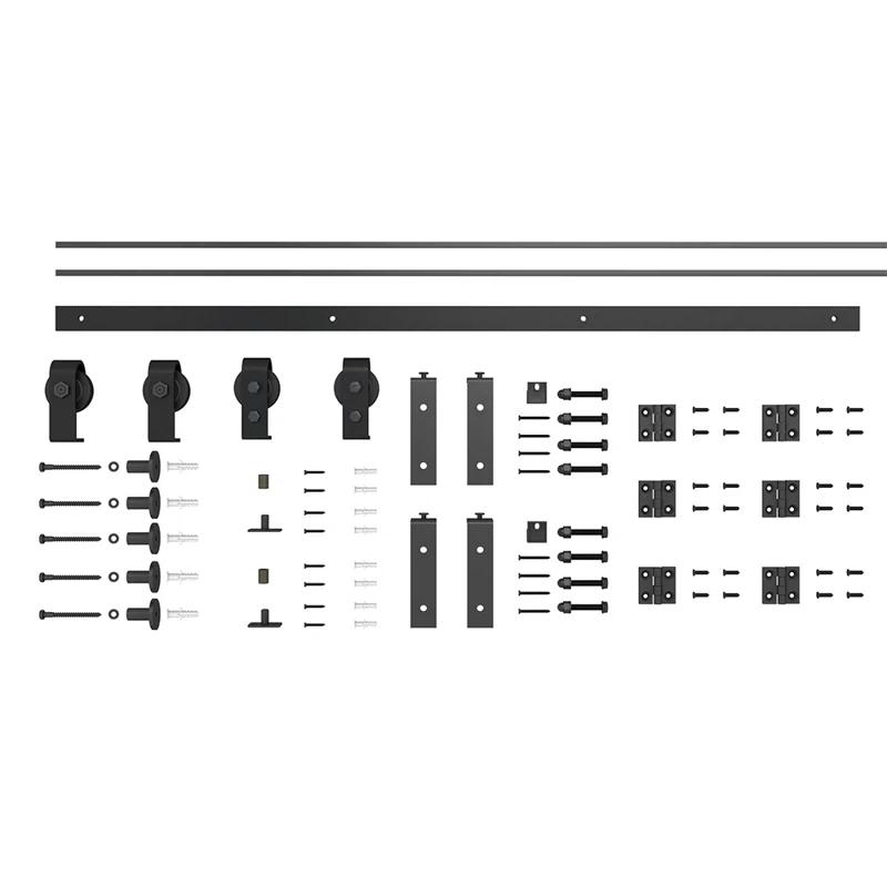 Calhome 84'' Solid Wood Barn Doors Painted without Installation Hardware Kit Barn Door