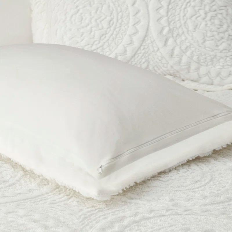 Madison Park Arya Embroidered Medallion Faux Fur Ultra Plush Duvet Cover Set