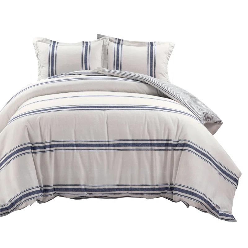 Standard Cotton 460 TC Reversible 3 Piece Duvet Cover Set