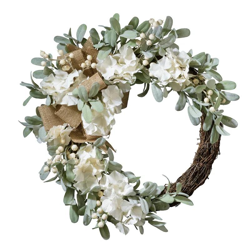 Kelly Clarkson Home 22 Inch Grapevine Hydrangea Wreath
