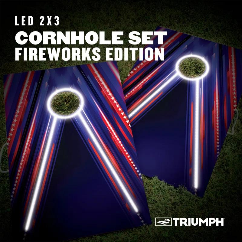 Triumph Sports Triumph Led Patriotic Cornhole Set