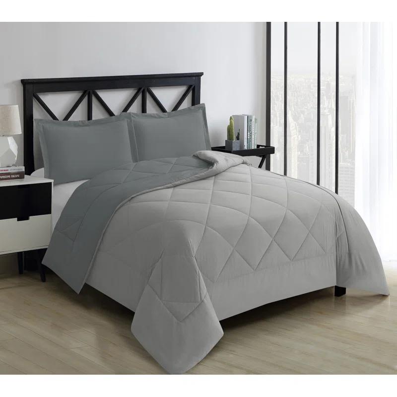 Swift Home 1800 Series Reversible Down-Alternative Comforter Set