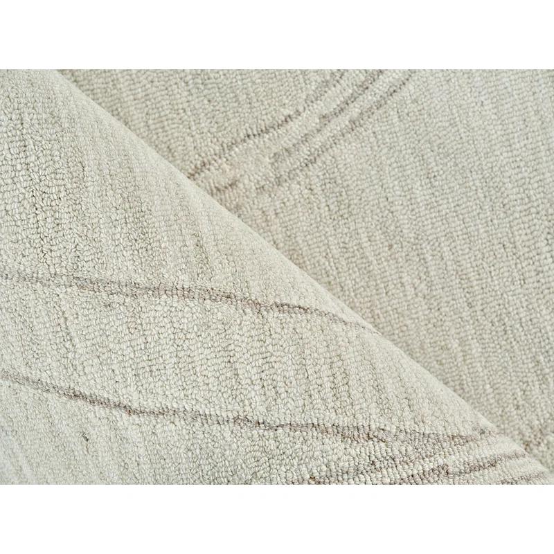 Exquisite Rugs Tangiers Handmade Hand-Tufted New Zealand Wool On Canvas Ivory/Beige Area Rug