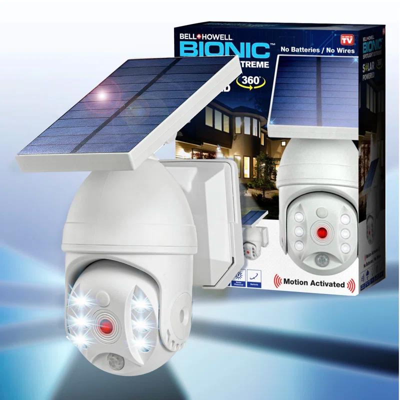 Bell + Howell LED Solar Powered Outdoor Security Spotlight with Motion Sensor