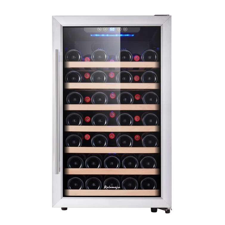Kalamera 50 Bottle Single Zone Freestanding Wine Refrigerator & Reviews | Wayfair