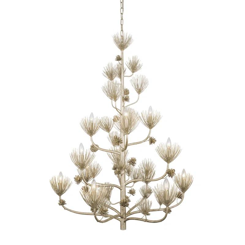 12 - Light Dimmable Tiered Chandelier