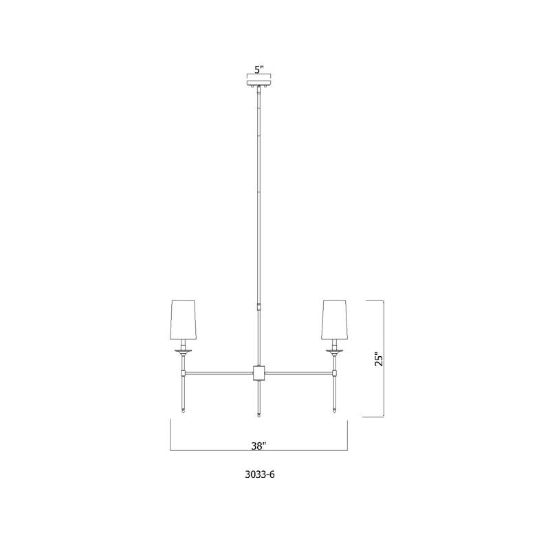 Hayse 6 - Light Dimmable Classic / Traditional Chandelier