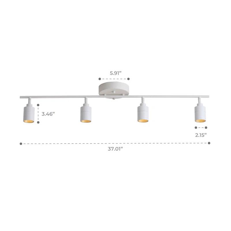 Vidalite Shura 4-Light Integrated LED Track Light w/ Rotatable Heads, 3 ft. Track Lighting Kit, 3000k, 2240 Lumen