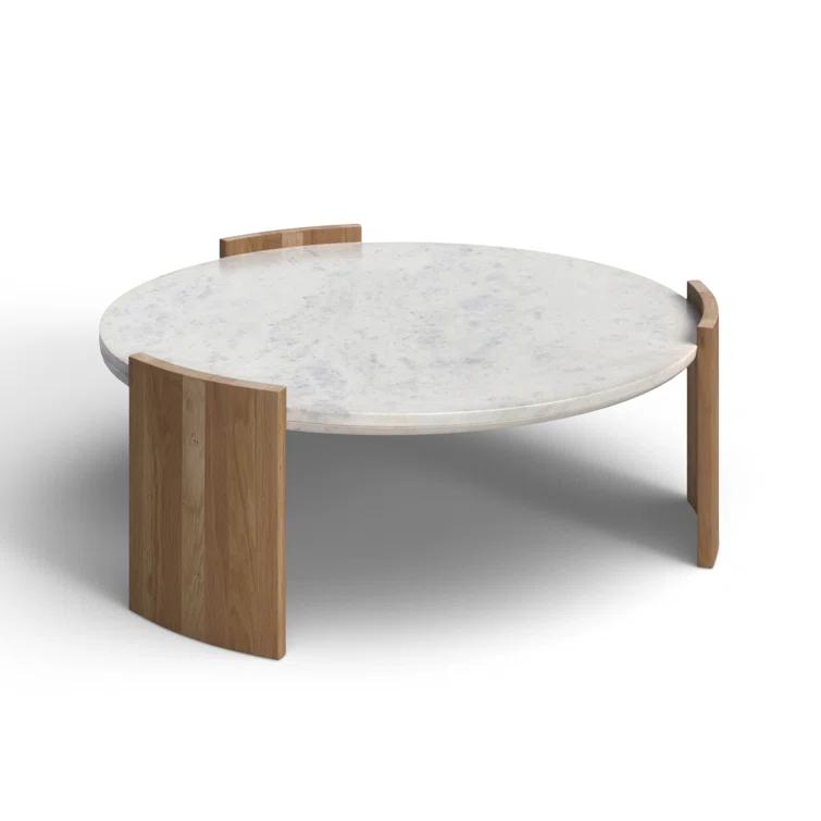 Whilem Round Coffee Table - White