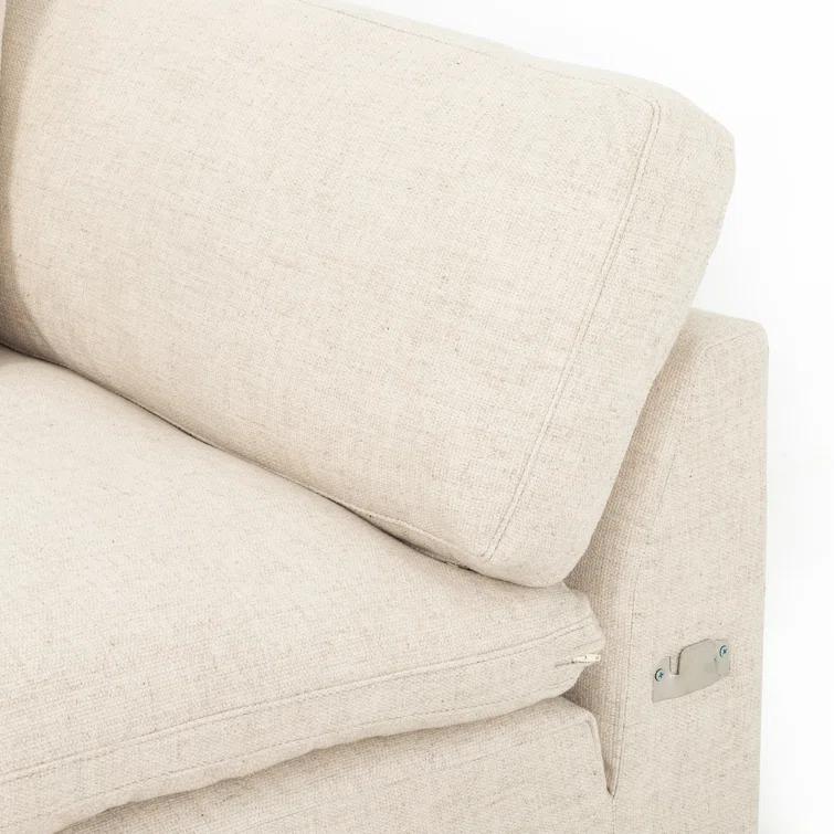 Rita Sectional Sofa - Cream / 137"W / Left-Facing