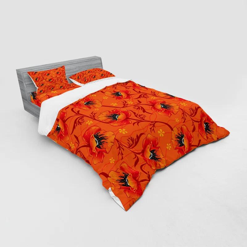 Ambesonne Modern & Contemporary Floral Duvet Cover Set