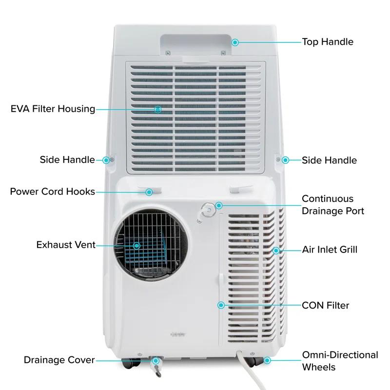 Ivation Ivation 12000 BTU Wi-Fi Connected Portable Air Conditioner for 500 Square Feet with Remote Included