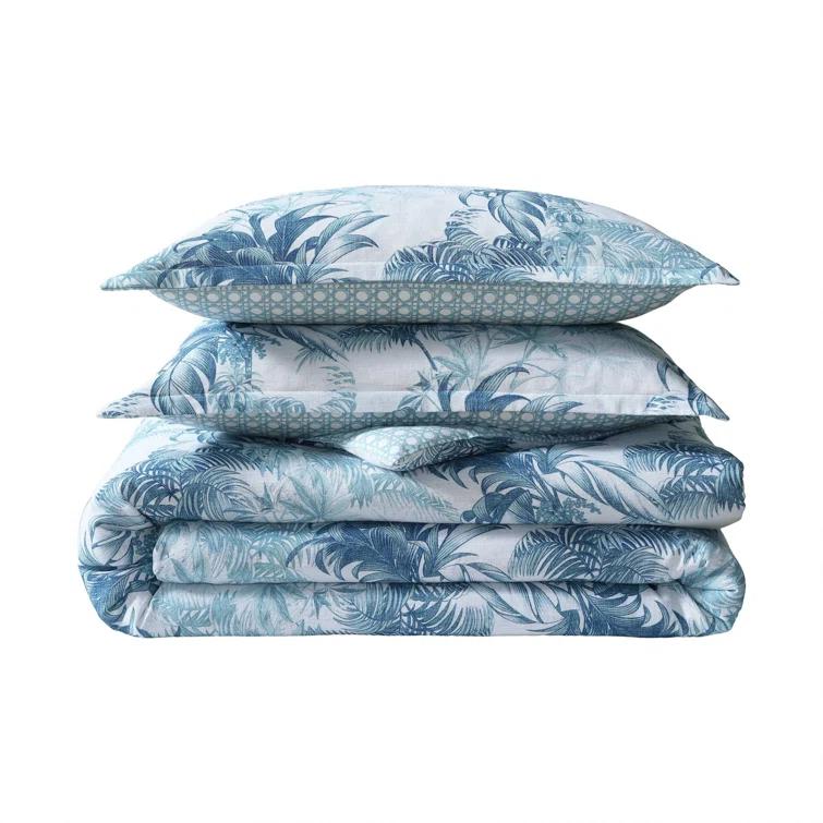 Tommy Bahama Home Tommy Bahama Legacy Palms Cotton Reversible Blue Comforter Set