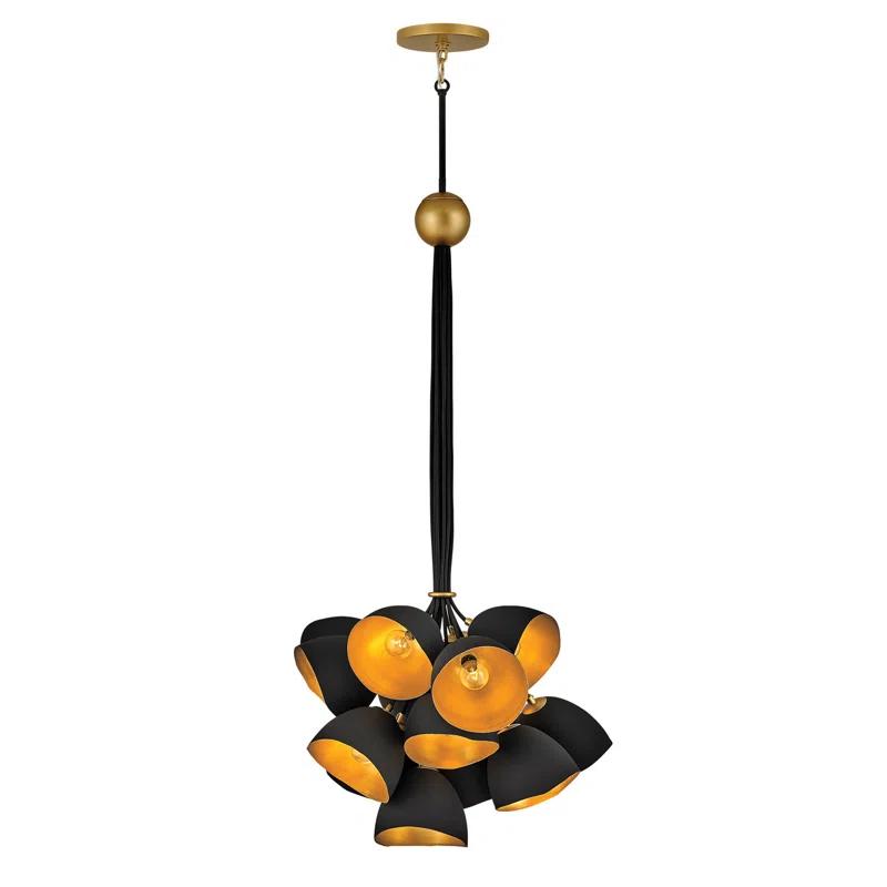 Nula Fifteen-Light Cluster Bell Chandelier by Lisa McDennon