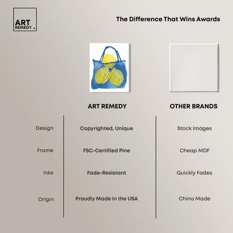 Art Remedy Lemon Loom Canvas Beach Coastal Art by Art Remedy