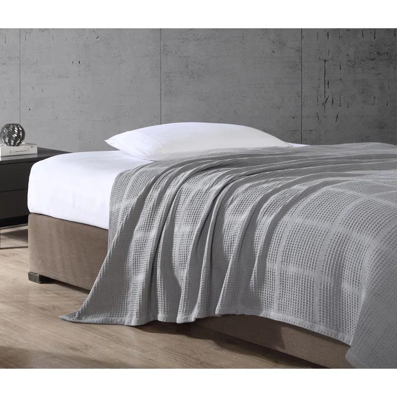 Kenneth Cole Kenneth Cole Waffle Grid Solid Cotton Blanket