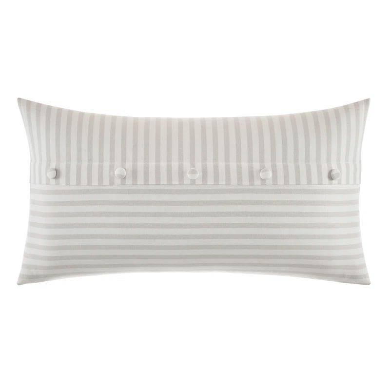 Nautica Nautica Saybrook Beige Button Throw Pillow
