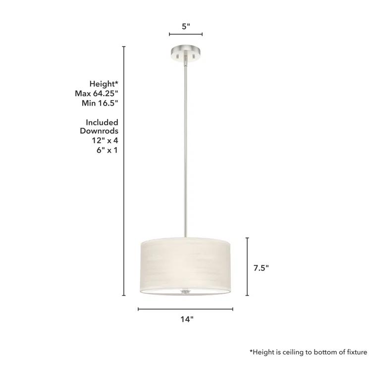 Hunter Fan Solhaven 2 - Light Shaded Drum Pendant