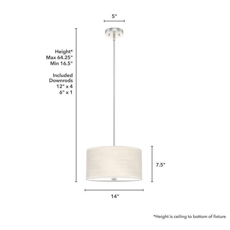 Hunter Fan Solhaven 2 - Light Shaded Drum Pendant