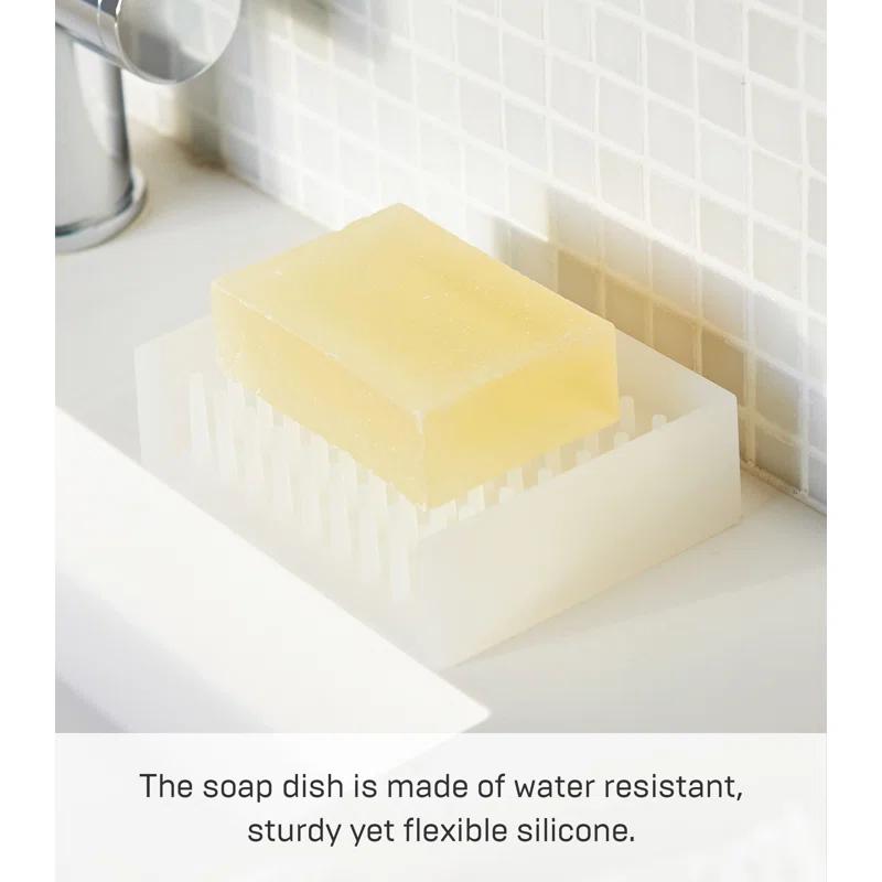 Yamazaki Home Yamazaki Home Self Draining Soap Tray - Floating Holder Dish For Sink, Silicone, No Assembly Req.