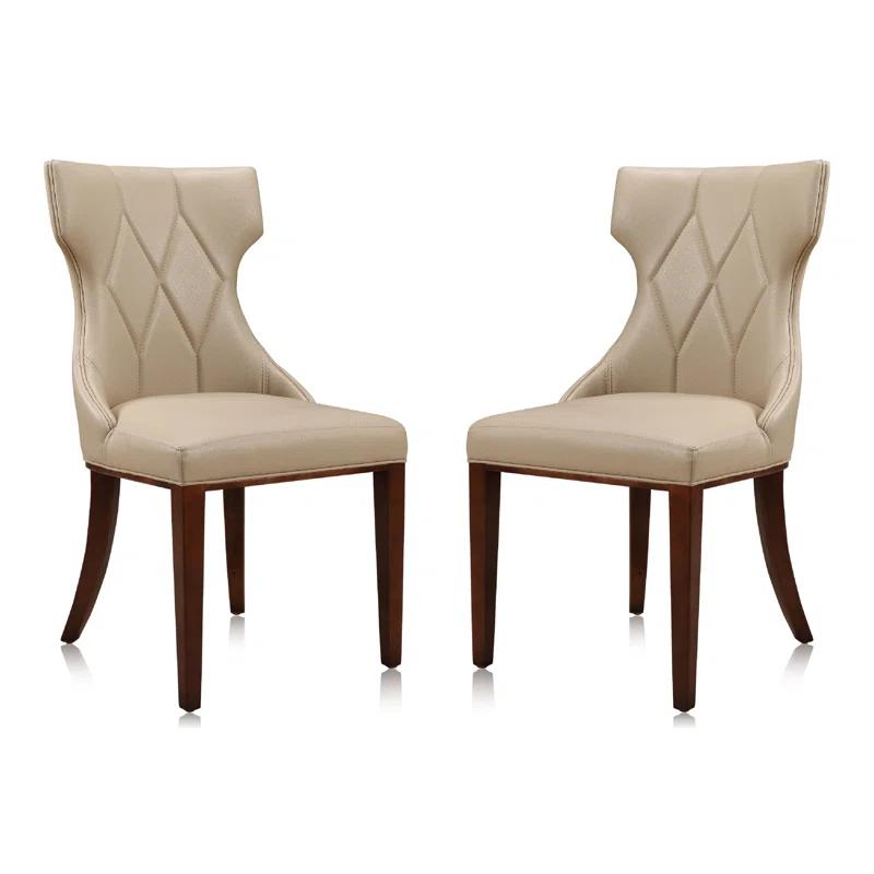 Rosdorf Park Reine Upholstered Wing Back Side chair (Set of 2)