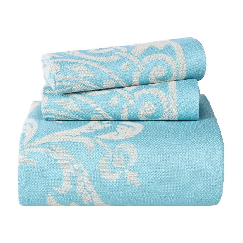 Superior Rio Lightweight Cotton Blend Woven Jacquard Traditional Medallion Bedspread/Coverlet Set