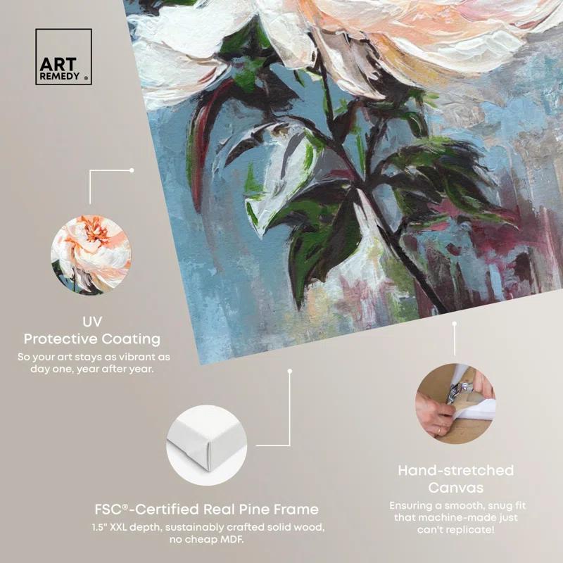 Art Remedy Peony Journey Canvas New Floral Wall Art by Art Remedy