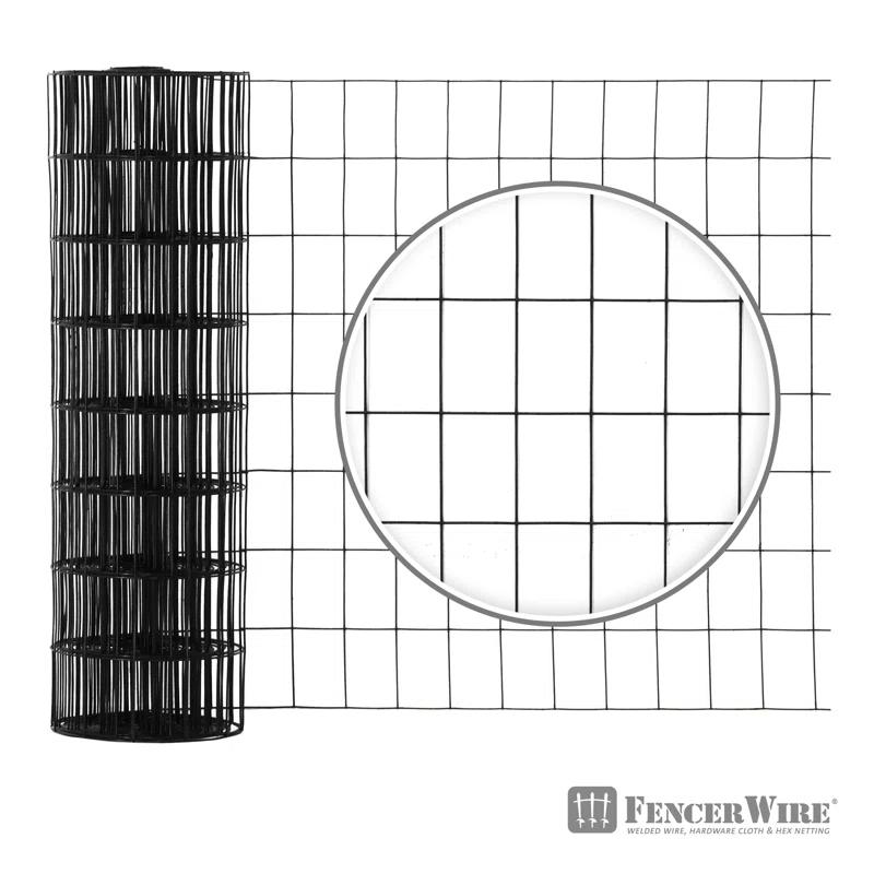 Fencer Wire Fencer Wire Vinyl Coated 16 Gauge Welded Fence Wire Roll, Mesh Size 2-Inch x 3-Inch
