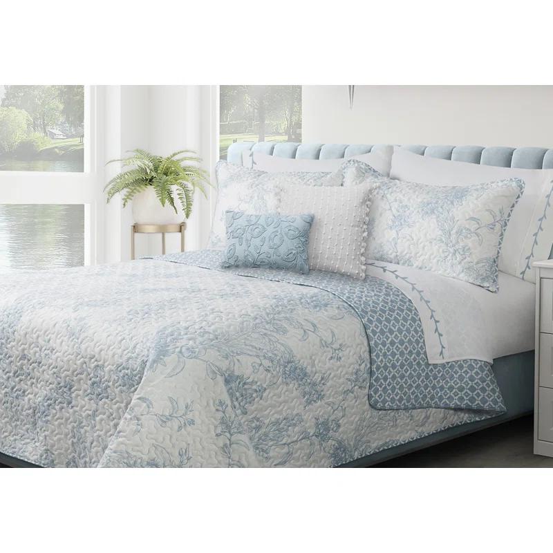 S & Co. Dream Blue Microfiber Quilt, Queen - Hypoallergenic (3 Count)