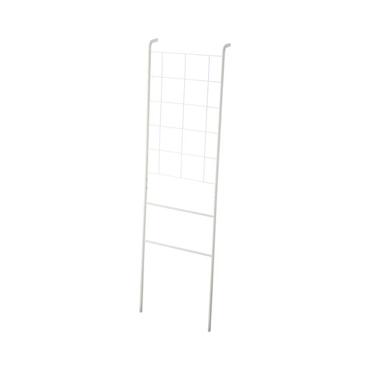 Tower Yamazaki Home Grid-Panel Leaning Ladder, Modern Storage Rack For Bedroom Or Bathroom, Steel