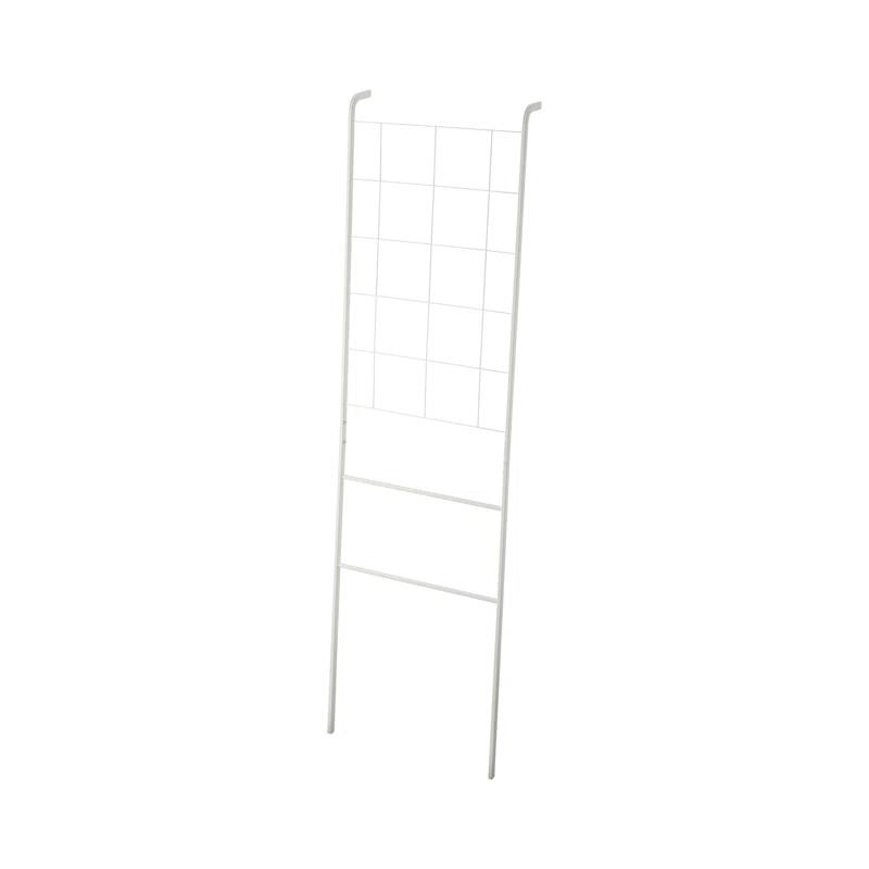 Tower Yamazaki Home Grid-Panel Leaning Ladder, Modern Storage Rack For Bedroom Or Bathroom, Steel