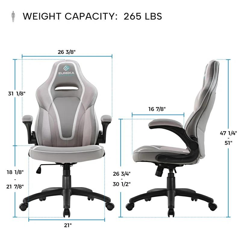 Ivy Bronx Ergonomic Racing Pu Leather Gaming Chair